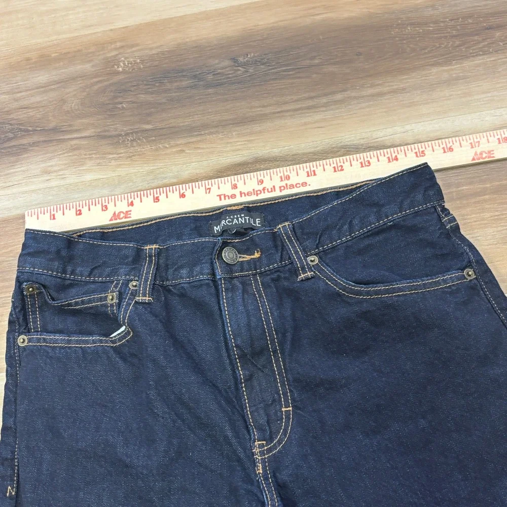 J. Crew Mercantile Jeans Mens 30x32 Slim Fit 100% Cotton Indigo Denim Blue